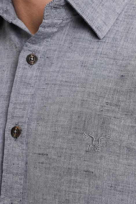 PME legend long sleeve shirt ctn 2tone linen